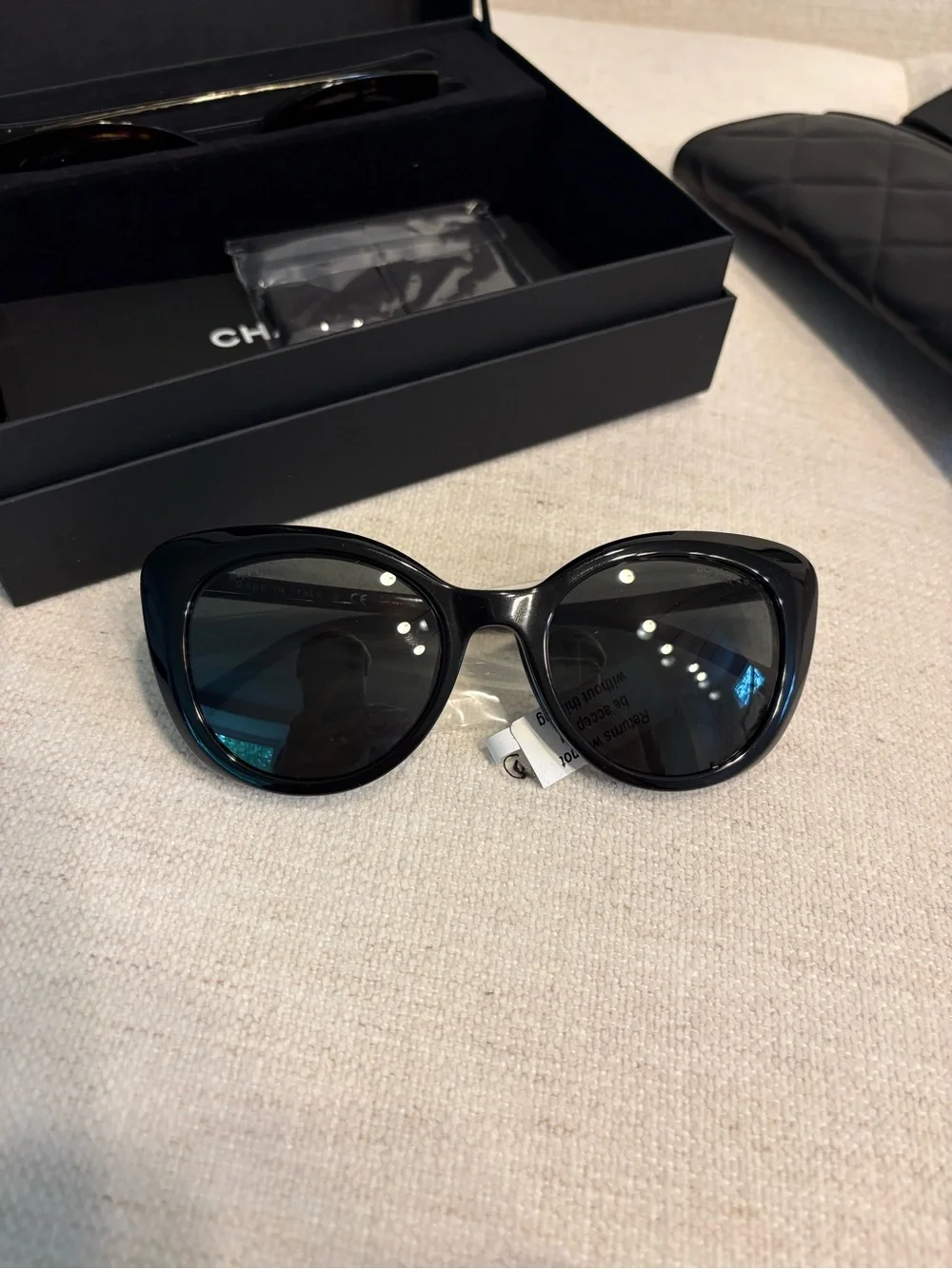 NWT CHANEL Optical Glasses w/ Interchangeable Sunglasses Tortoise Black $700